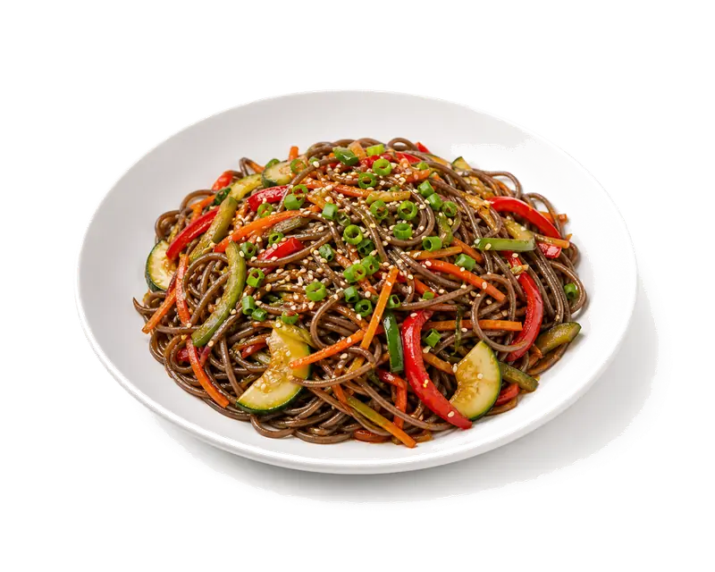 Гречневая лапша с овощами